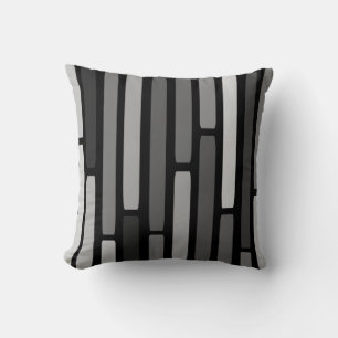 Mid Century Modern Rand Black Kudde