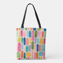 Mid Century Modern Regnbåge Retro Mönster Handväsk