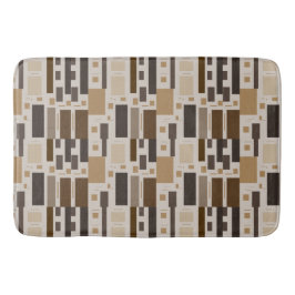 Mid Century Modern rektanglar i jordtoner Badrumsmatta