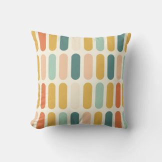 Mid Century Modern Retro Geometrisk Kapsel Mönster Kudde