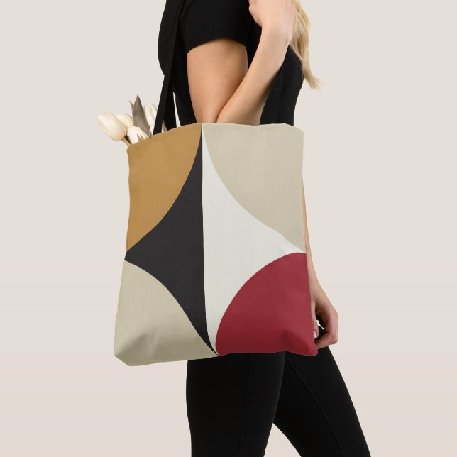 Mid Century Modern Retro Geometrisk Stjärnexplosio Tygkasse (Närbild)