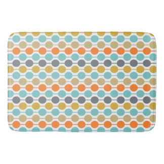 Mid-Century Modern Retro Geometriska Cirklar Mönst Badrumsmatta