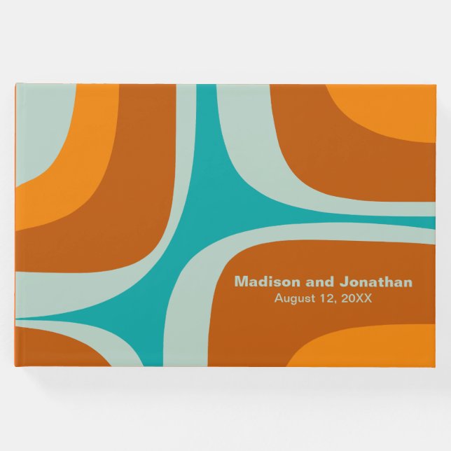 Mid Century Modern Retro Groove Modernist Gästböcker (Framsida)