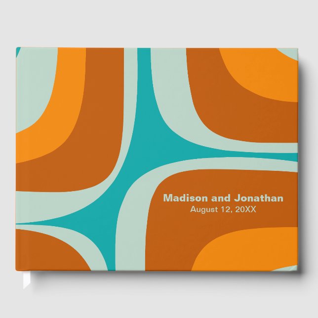 Mid Century Modern Retro Groove Modernist Gästböcker (Framsida)