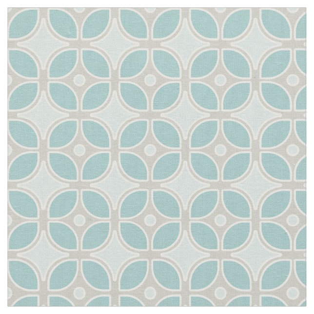 Mid Century Modern Retro Mod Square Mönster Decor Tyg (Närbild)