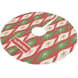 Mid Century Modern Retro-Personligen - julafton Julgransmatta Borstad Polyester