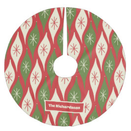 Mid Century Modern Retro-Personligen - julafton Julgransmatta Borstad Polyester