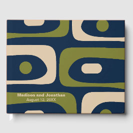 Mid Century Modern Retro Piquet Personlig Gästböcker