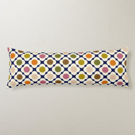  Mid Century Modern | Retro Pop Flower Mosaic Kroppskudde