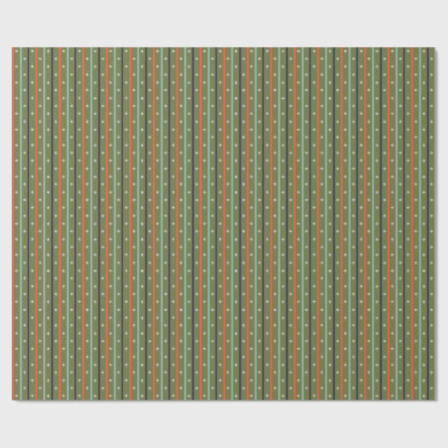 Mid-Century Modern Retro Randmönster Presentpapper (Platt)