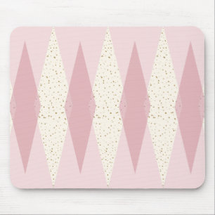 Mid Century Modern Rosa Argyle Mousepad Musmatta