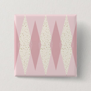 Mid Century Modern Rosa Argyle Square-knapp Knapp