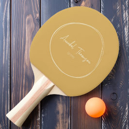 Mid-Century Modern Sand Soluppgång med namn Pingisracket