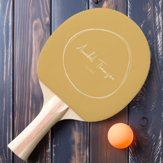 Mid-Century Modern Sand Soluppgång med namn Pingisracket