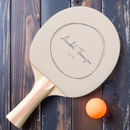 Mid-Century Modern Sandslott Rosa med namn Pingisracket
