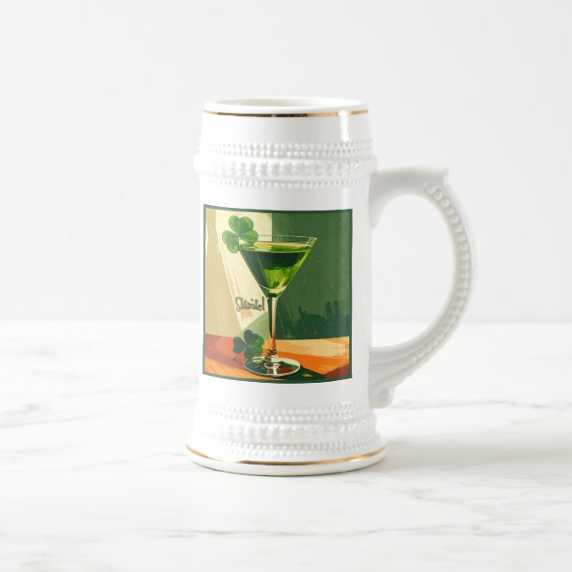 Mid Century Modern Shamrock Martini Skål!  Sejdel (Höger)