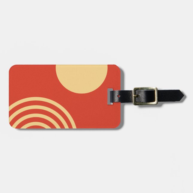 Mid Century Modern Sol och Rainbow Line Bagagebricka (Horisontell Framsida)