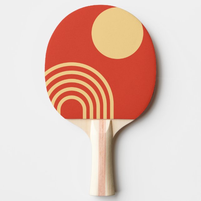 Mid Century Modern Sol och Rainbow Line Pingisracket (Framsidan)