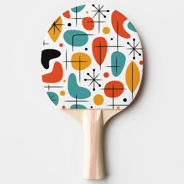 Mid Century Modern Solstrålemönster Pingisracket (Framsidan)