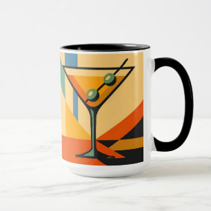 Mid Century Modern Soluppgång Bauhaus Martini Mugg