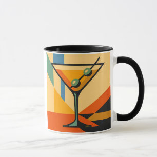Mid Century Modern Soluppgång Bauhaus Martini Mugg