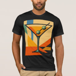 Mid Century Modern Soluppgång Bauhaus Martini T Shirt