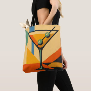 Mid Century Modern Soluppgång Bauhaus Martini Tygkasse