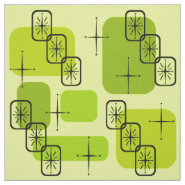 Mid Century Modern Sputnik Chartreuse Tyg