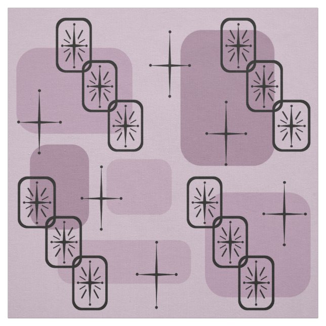 Mid Century Modern Sputnik Mauve Tyg (Provkarta)
