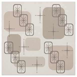 Mid Century Modern Sputnik Taupe Tyg