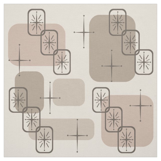 Mid Century Modern Sputnik Taupe Tyg (Provkarta)