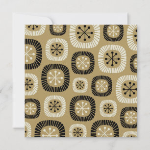 Mid Century Modern Starburst Mönster Inbjudningar