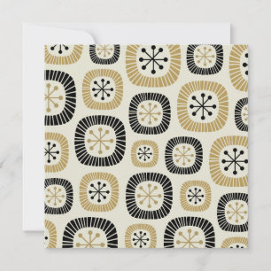 Mid Century Modern Starburst Mönster Inbjudningar