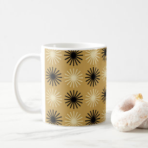 Mid Century Modern Starburst Mönster Kaffemugg