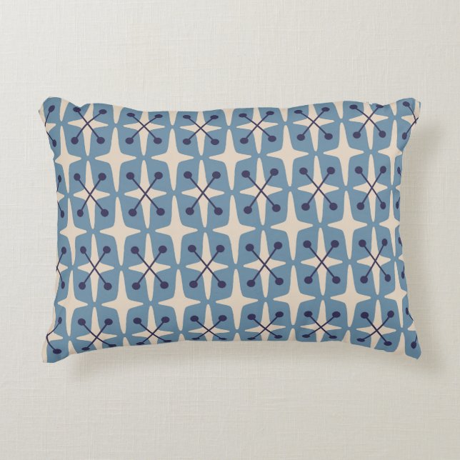 Mid Century Modern Starburst Mönster Prydnadskudde (Framsidan)