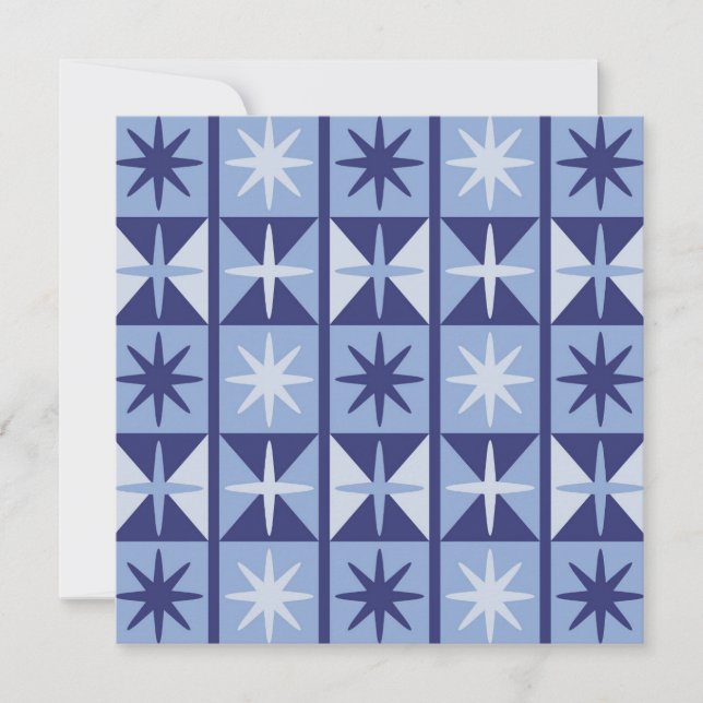 Mid Century Modern Starburst Pattern Inbjudningar (Framsida)