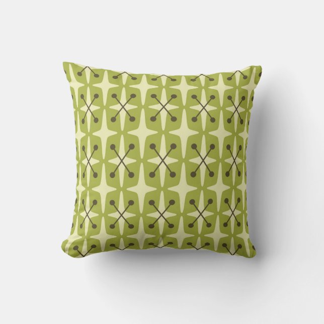 Mid Century Modern Starburst Pattern Kudde (Framsida)