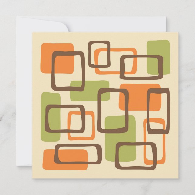 Mid Century Modern Stil Inbjudningar (Framsida)