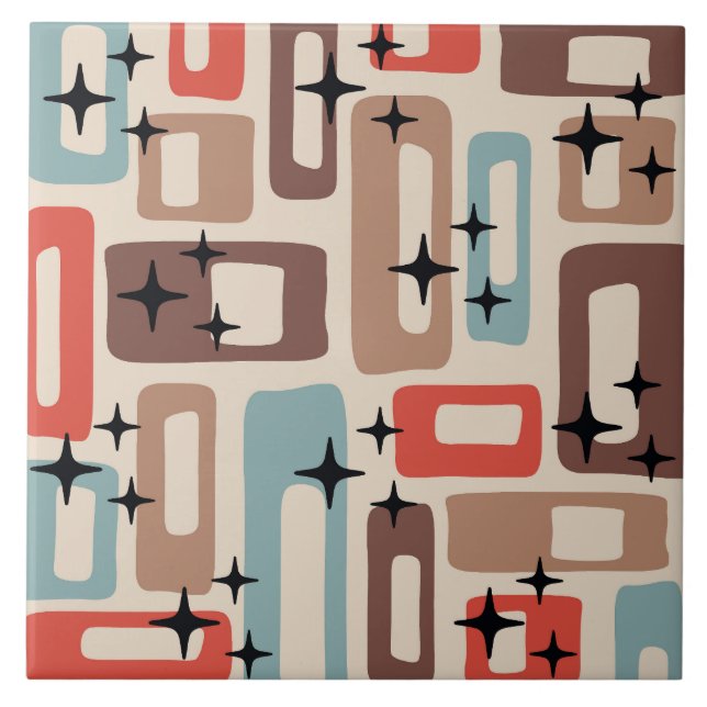 Mid Century Modern Stil Kakelplatta (Framsidan)