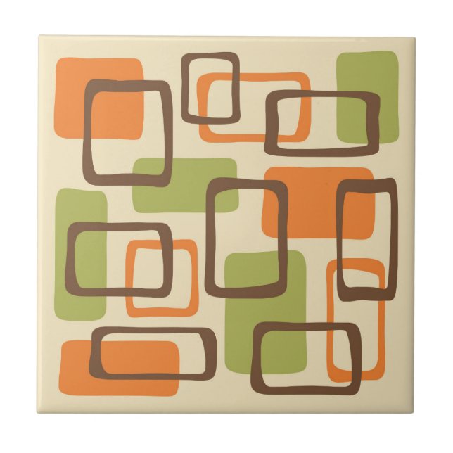 Mid Century Modern Stil Kakelplatta (Framsidan)
