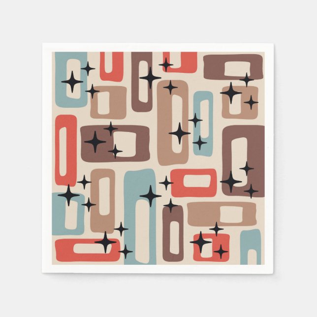 Mid Century Modern Stil Pappersservett (Framsidan)