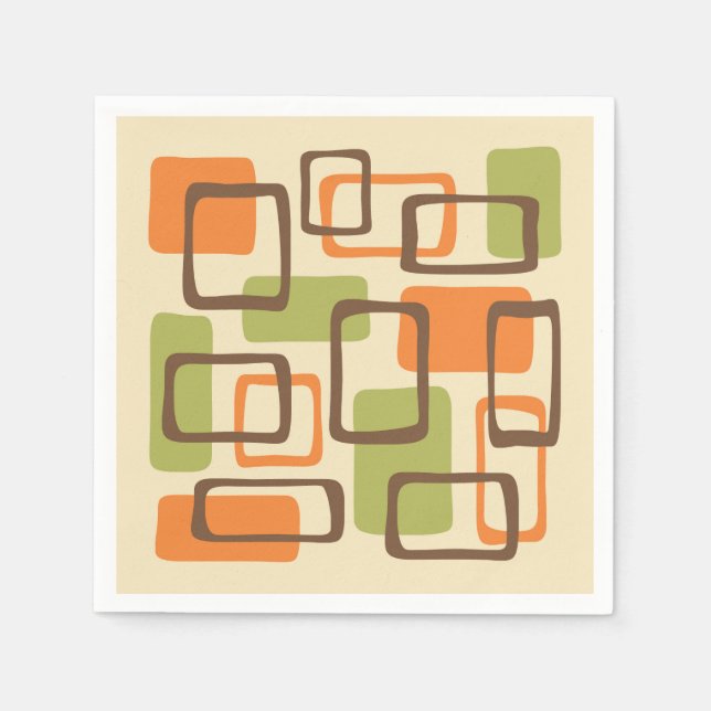 Mid Century Modern Stil Pappersservett (Framsidan)