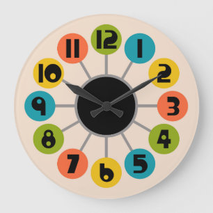 Mid Century Modern Stil Stor Klocka