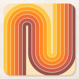 Mid Century Modern Stil Underlägg Papper Kvadrat