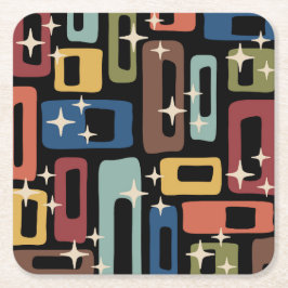 Mid Century Modern Stil Underlägg Papper Kvadrat