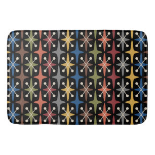 Mid Century Modern Stjärnburstmönster Badrumsmatta