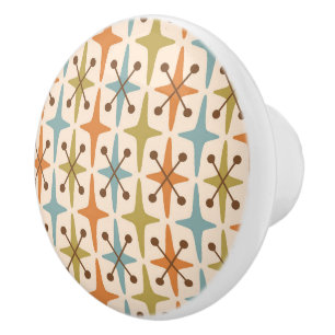 Mid Century Modern Stjärnburstmönster Knopp