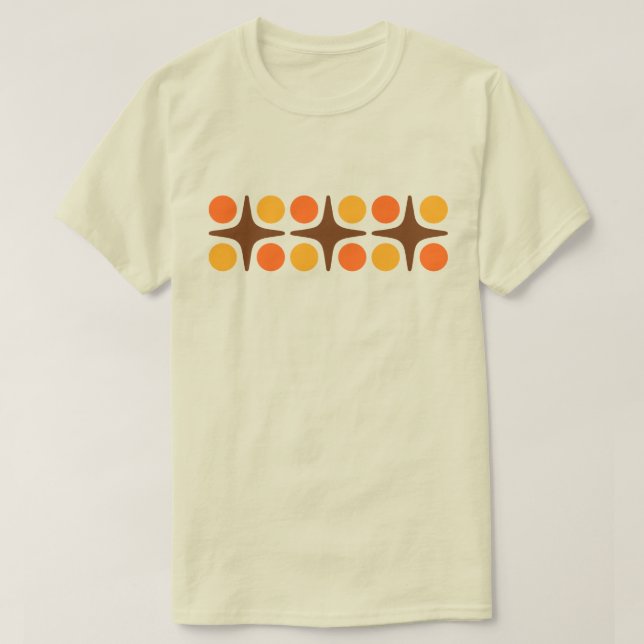 Mid Century Modern stjärnburstmönster T Shirt (Design framsida)