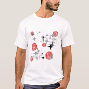 Mid Century Modern Stjärnbursts och klot T-Shirt