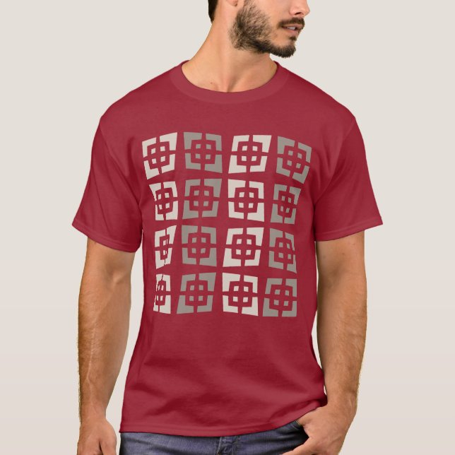 Mid Century Modern Stjärnknall Abstrakt T Shirt (Framsida)